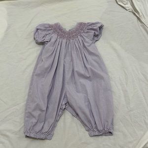 smocked baby girl onesie romper